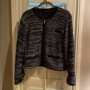 Rag @ Bone sweater jacket, navy blue tweed